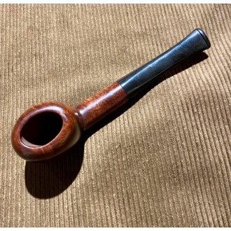 Pipe demi flammée cirée marron