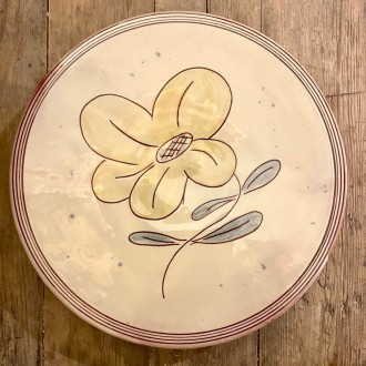 Omelette plate, anemone décor