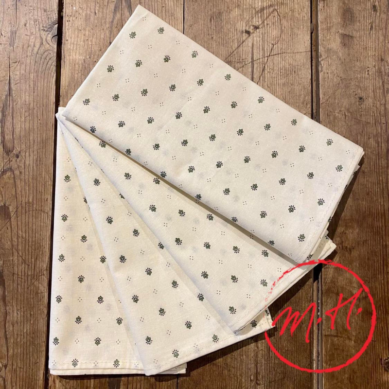 4 serviettes coton blanc