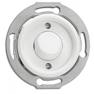 Interrupteur poussoir en duroplast blanc