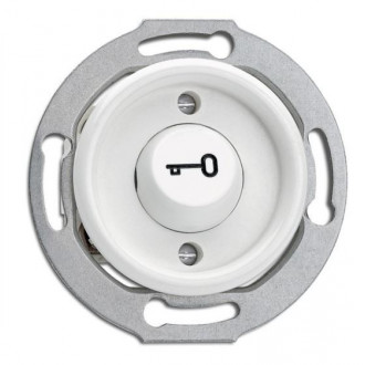Interrupteur poussoir en duroplast blanc