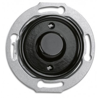 Black bakelite pushbutton switch