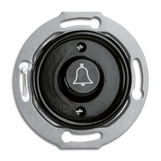 Black bakelite pushbutton switch