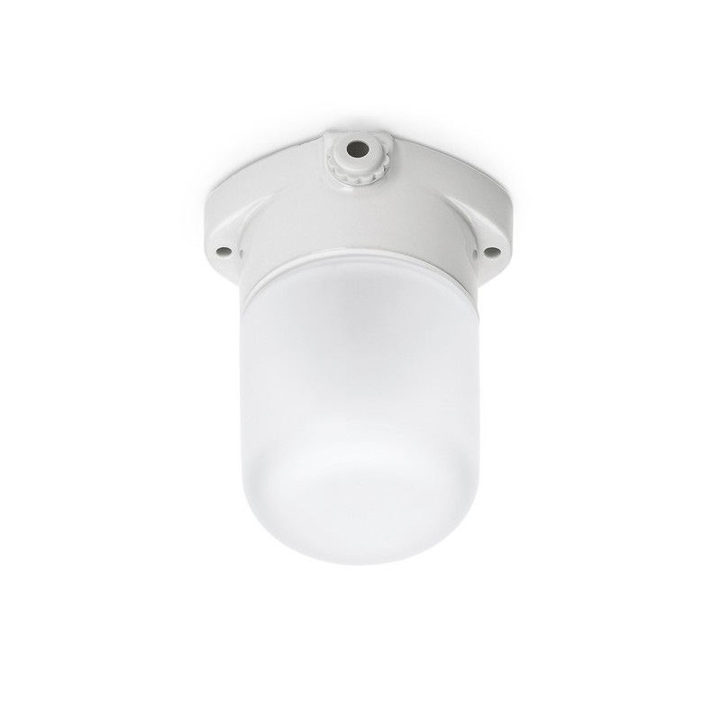 Applique de plafond en porcelaine blanche 60W verre mat