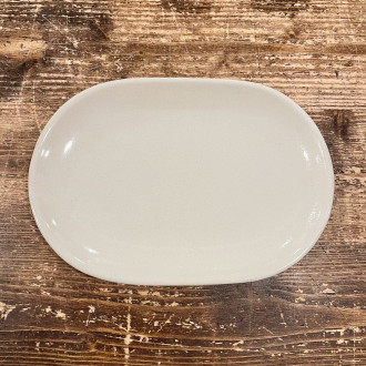 Plat ovale en grès naturel
