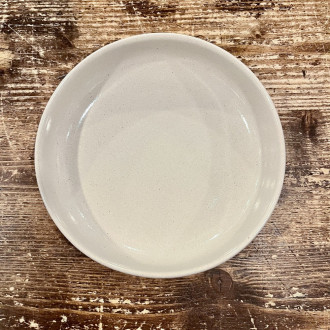 Assiette creuse en grès naturel