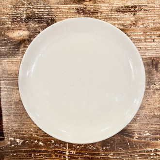 Assiettes plates en grès naturel