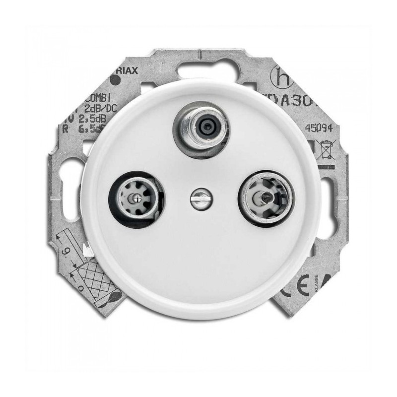 Satellite antenna socket in duroplast