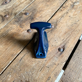 patère en porcelaine bleu nuit