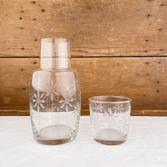 Carafe and chased glass
