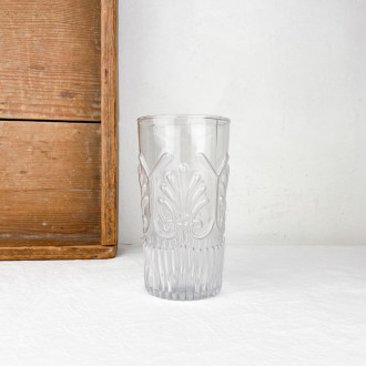Transparent palm pattern glass