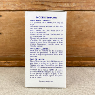 Mode d'emploi amidon de riz E.Remy