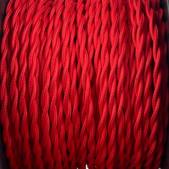 Twisted light cable, traffic light red