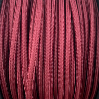 Round burgundy lighting cable