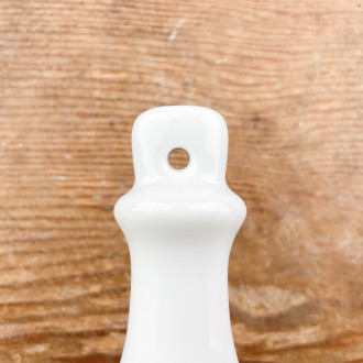 White porcelain toilet pull