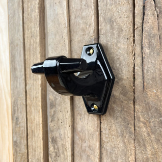 Black porcelain bathrobe holder