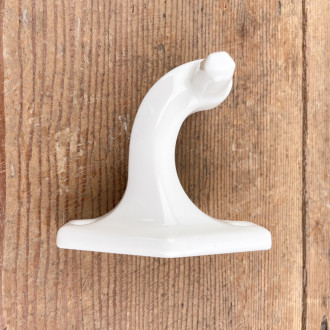 white porcelain coat hook