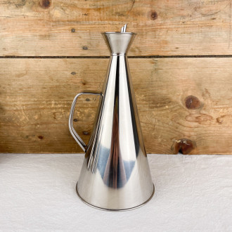 Non-drip conical stainless steel oil cruet 1L