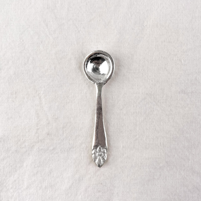 Cuillère à sel en laiton chromé