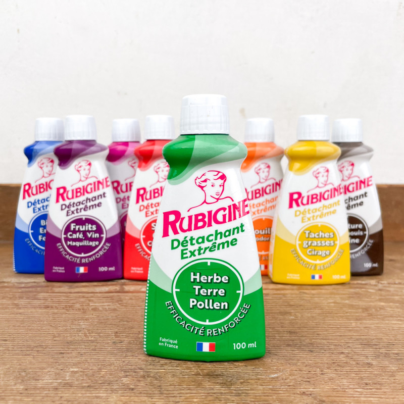 Rubigine stain remover grass earth pollen