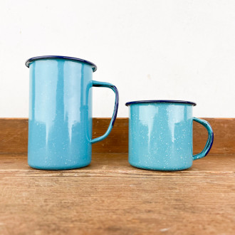 cinsa mug in turquoise enamel