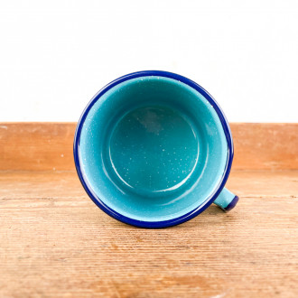 cinsa mug in turquoise enamel