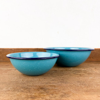soup bowl, cinsa soup plate in turquoise enamel