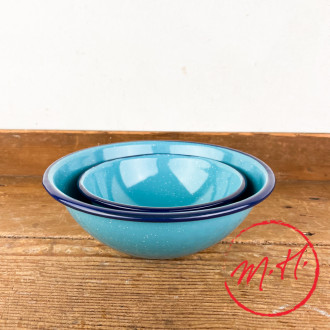 soup bowl, cinsa soup plate in turquoise enamel