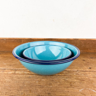 soup bowl, cinsa soup plate in turquoise enamel