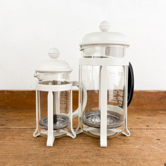 Bodum white piston coffee maker