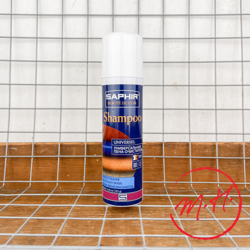 shampoo, spray can for leathers, sapphire