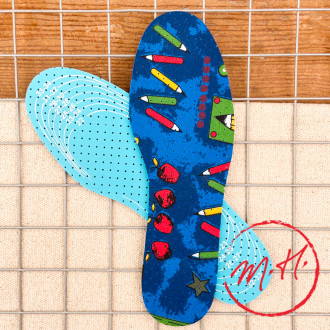 Children's multi-size insoles to cut out (sizes 21 to 36) sapphire