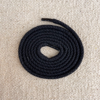 Black laces 100% cotton sapphire cord