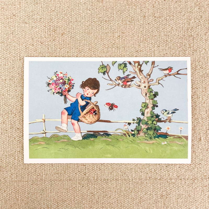 Antique postcard children ludom editions