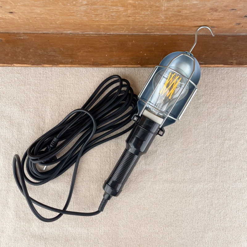Work light with metal frame