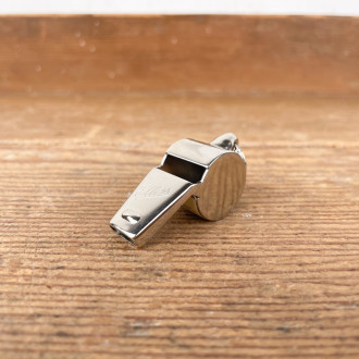 Chrome-plated brass referee whistle
