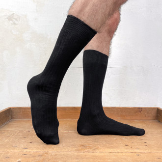 Scottish thread socks, black