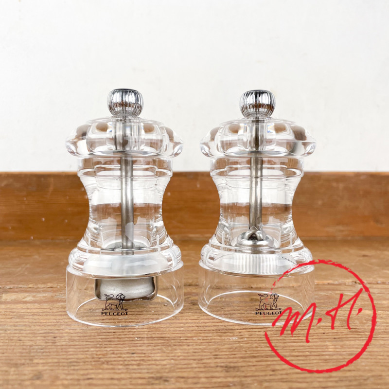 Duo acrylic salt & pepper mills 10 cm