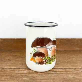 Vintage Champignon enamel jug