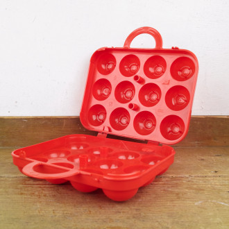 Red plastic egg carton - transport