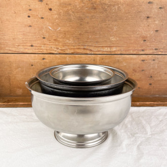 Vintage metal salad bowls