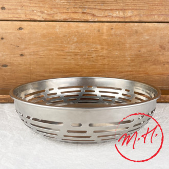 Openwork matte stainless steel basket