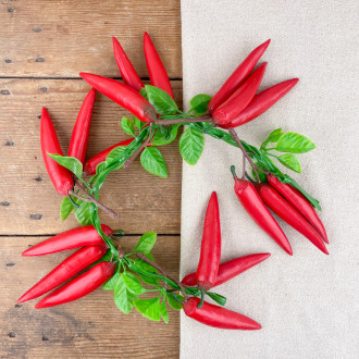 Plastic chili pepper restaurant garland