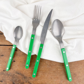 Set of 4 Sabre matte-effect green cutlery sets