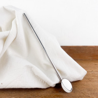 Stainless steel spoon straw