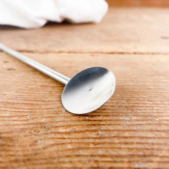 Steel spoon straw