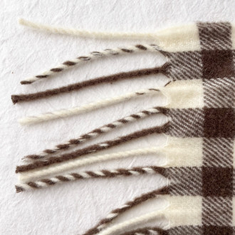 Camargue plaid ecru and brown