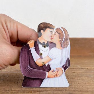 Mechanical toy The bride and groom's kiss