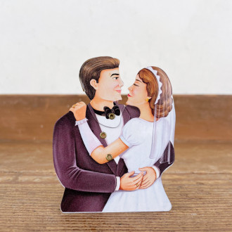The kiss of the bride and groom