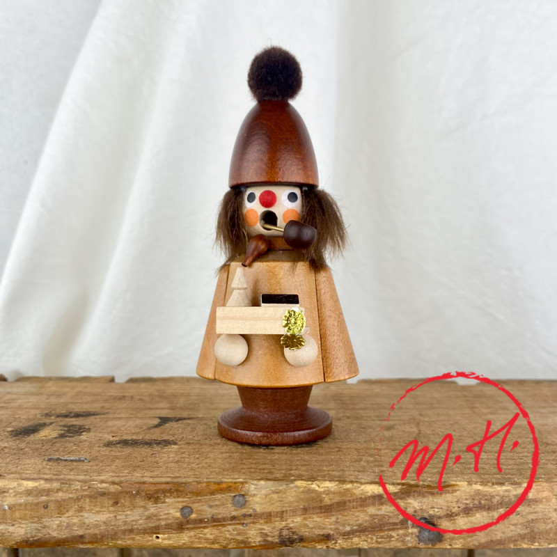 Gnome incense burner with bonnet